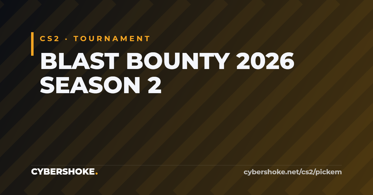 BLAST Bounty 2026 Season 2 CS2: teams, format and the bounty twist
